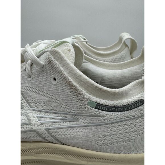 ASICS Gel-Nimbus 26 Running Shoes Mens Size 14 Off White Grey 1011B794-101 New - Picture 11 of 12